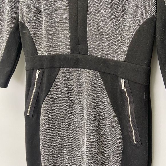 Danny & Nicole Gray & Black Mid Sleeve Career Dress size 8 - Picture 4 of 10